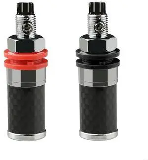 2 Pieces Banana Terminal Binding Post Rhodium Plated Cable Connectors