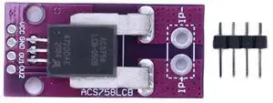 ACS758LCB-100B-PFF-T Hall Current Module 3.3-5V 50A Hall Current Sensor Module Linear Analog for RC Model Connector