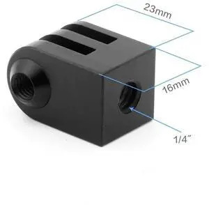 360 Degree Rotating Swivel Pivot Arm Adapter For Gopro Hero 3 3+ 4 Camera Black & Cnc Aluminum Alloy Mini Tripod Mount
