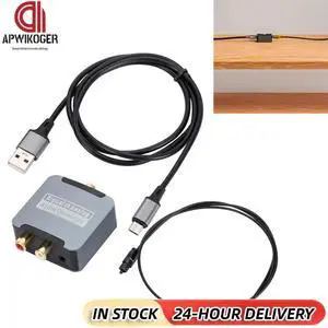 Toslink Coaxial To RCA R/L Audio Decoder SPDIF DAC Optical/Coaxial To RCA 3.5mm Audio Output DAC Amplifier Decoder for TV