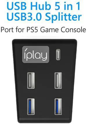 USB Hub 5 in 1 USB3.0 Splitter Expander HUB USB 3.0 Splitter Expander Adapter Type C for PS5 Game Console