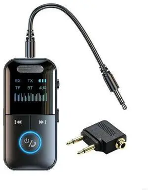 2 in 1 Bluetooth-compatible Adapter For Headphones Speakers 10M Transmission TF Card Support Rechargeable