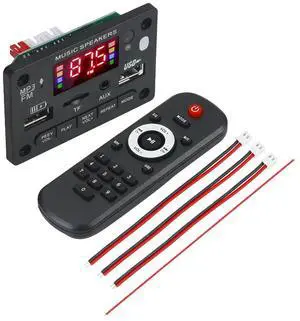 80W Amplifier DIY MP3 Player DC 7V-23V Bluetooth-Compatible 5.0 Car FM Radio Module Handsfree Call Charging Recording USB TF AUX
