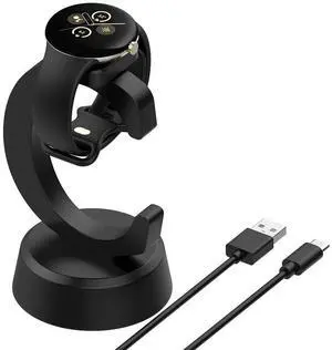 Magnetic Charger Dock Stand with Cable Charging Cradle Charge Station Base for Google Pixel Watch 3/Watch 2/Fitbit ACE LTE