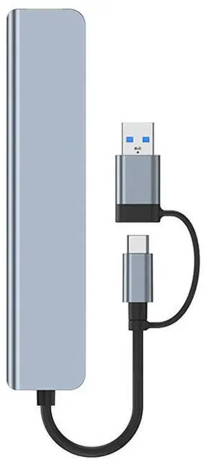 8 Port Type C Hub Concentrator Aluminum Alloy Type C Dock USB3.0 Docking Station Multi-Hub Dock Splitter for Phone Tablet