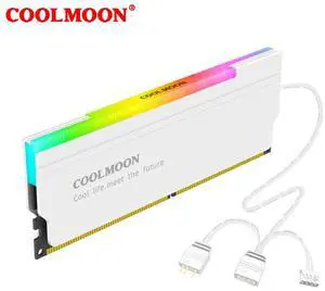5V-3PIN ARGB DDR4 DDR3 Memory Heat Sink Aura Sync Heat Spreader with Silicone Pad for Desktop Computer PC Memory