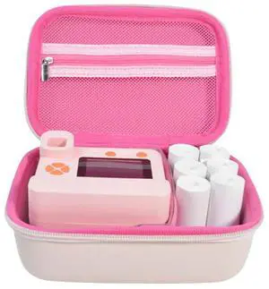 EVA Hard Carrying Case Shockproof Travel Protective Box with Lanyard Bag for VTech/KidiZoom PrintCam & Print Rolls Paper