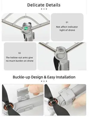 For Mini 4 Pro Anti-Collision Ring Propeller Blade Protection Ring Quick-Release Anti-Shake Propeller Cover Accessories