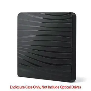 Drive External Optical USB 3.0/Type-C with Dual Head Power Cord External DVD Case Striped Portable for Netbook Hard Disk Player