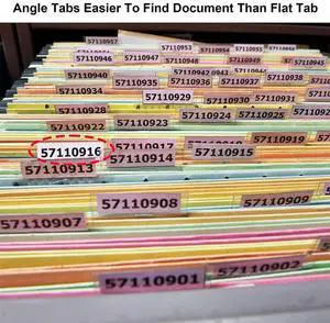 120 PCS Hanging Folder Tabs And Inserts For Quick Identification Of Hanging Files, Easy To Read, Plastic Hanging File Inserts