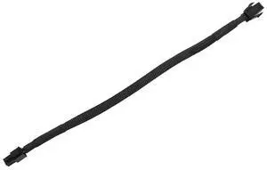 8X Sleeved ATX 4 Pin P4 Male To ATX P4 Female CPU Power Extension Cable Black