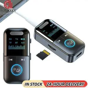 BT 5.4 Receiver Transmitter Wireless Audio 3.5mm Jack Aux Adapter Support TF Card Wireless Audio Adapter for Car Laptop Radio TV