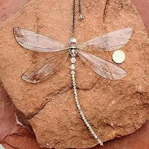 2Piece Suncatcher Dragonfly Rainbow Maker Pendant Window Hanging Ornament With Crystals