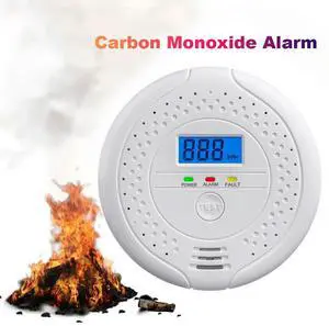 Carbon Monoxide Detector Audible and Visual Alarm Powered CO Alarm CO Gas Monitor Alarm Detector Home Use
