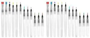 24 PCS Water Color Brush Pen Set, Watercolor Paint Pens, Water Color Water-Base Markers, Water Soluble Colored Pencil