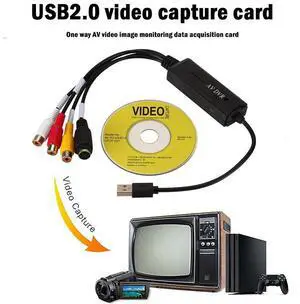 Video Tuner Card Recorder Box HD Video USB 2.0 Video Capture Card USB to RCA Converter Video Tuner Box Grabber Compatible