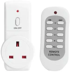 UK Plug House Power Outlet Light ON/OFF Switch Socket Wireless Remote Control