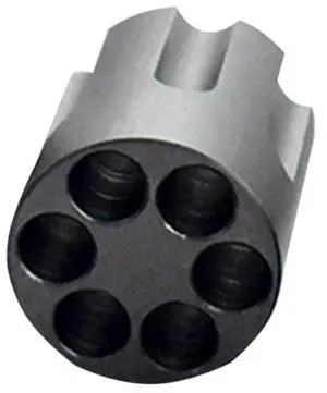 2X Revolver Pen Holder With 6 Slot Cylinder Design Heavy Duty Non-Slip Aluminum Alloy Office Creative Ornament