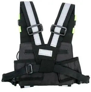 Walkie Talkie Double Chest Bag Adjustable Shoulder Strap Walkie Talkies Front Pack Pouch Case for Baofeng Two Way Radio