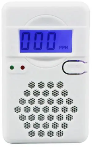 CO Leak Sensor Sound Light Warning Low Indicator CO Gas Monitor Alarm Detector Powered LCD Display for Home