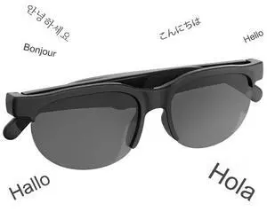 AI ligent Translation Glasses Built-in Microphone Speakers Earphone Glasses Support 144 Languages Sports Driving Sunglasses