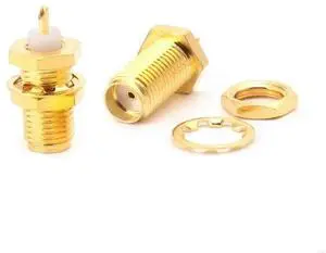 10pcs SMA-KY RF Connectors SMA Female Nut Bulkhead Handle Deck Clip Solder Cup
