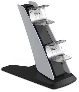 Wireless Joystick Charging Dock with Indicator Light Controller Charger Station Dual Controller Charging Stand for PS5