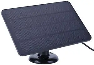 4W 5V Solar Charging Panel Waterproof Adjustable Wall Mount Bracket with 9.8FT Charging Cable for Ring Stick Up&Spotlight Camera