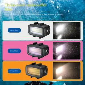 40M Waterproof Underwater Diving Fill Light For Gopro Hero 10 9 8 Action Camera / SLR Mirrorless Camera