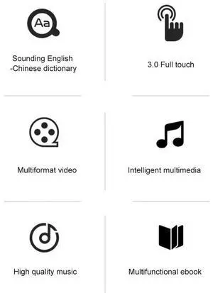 MP3 MP4 Player Portable MP3 Player Full Touch Screen Bluetooth-Compatible Voice Recorder with Speaker FM/E-book/Recorder