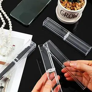 40 Piece Gift Empty Pencil Boxes Plastic Pen Transparent Plastic Pencil Boxes