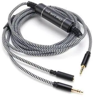 2.6m Audio Cable Extension Replacement Nylon Braided Gaming Record Cord Male To Female Audio Cord 1 To 2 3.5mm for NS Switch/PS4