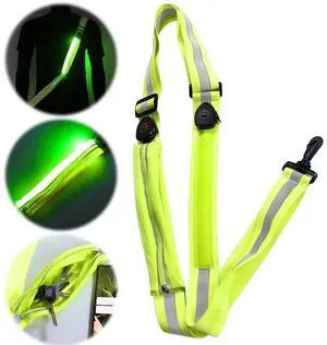 LED Reflective Belt USB Rechargeable Jogging Reflective Band High Visibility Running Belt for Outdoor Sports