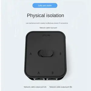 6X 2 Port RJ45 LAN CAT6 Network Switch Selector 1000Mbps 2In1 Out/1 In 2 Out Internal External Network Switcher Splitter