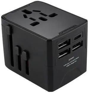 3USB 1Type C Ports Universal Travel Adapter 1500W Max International Power Adapter Wall Charger Multifunctional Power Adapter