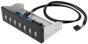 9 Pin to 7 Ports USB 2.0 Hub 5.25 inch CD-ROM Drive Bay CD ROM Front Panel