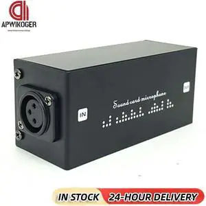 Dynamic Microphone Preamplifier Gain 28dB Professional Preamp Audio Booster for Studio Or Home Recording Livestream Broadcast