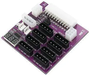 ATX Power Supply Breakout Board with 4 Pin and 6 Pin Power Connector Mining Breakout Board LED Display for CHIA Mining Miner