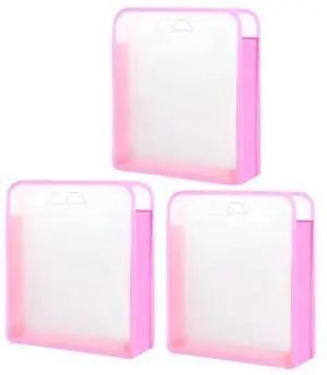 3 Pack High Capacity Scrapbook Paper Bags Expanding Paper For 12 X 12 Sheets, Scrapbook Paper Pink