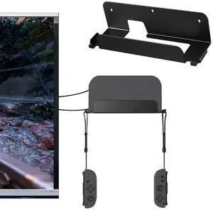 For NS2 l Wall Mount Bracket with Hook Organizer Shelf Base Kit Hollow Out Game Console Organizer Game Accessories