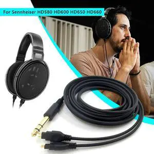 6.35mm Audio Cable for Sennheiser HD580 HD600 HD650 HD660 Headset Headphone Wire