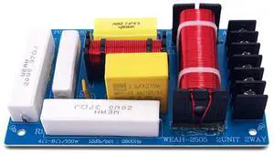 2 Way 200W Speaker Frequency Divider MKP Capacitor Hi-Fi Crossover Filter Module Bass Inductor Accessories for 10inch Speakers