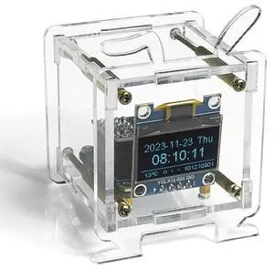 ESP8266 Mini Electronic Clock DIY Kit 0.96 Inch OLED Display Weather Forecast Clock Kit Support 2.4G Networking