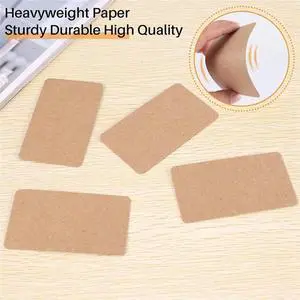 1000Pcs Blank Kraft Paper Business Cards Word Card Message Card DIY Gift Card