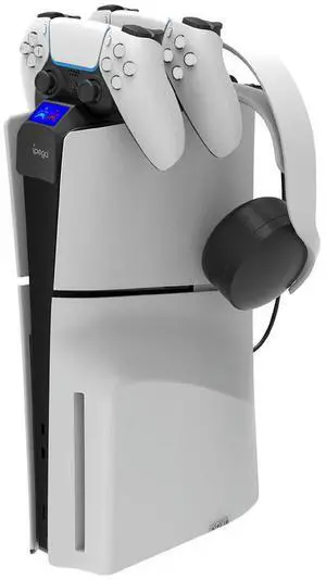 For PS5 Slim Dual Controller Charging Dock Charging Station Replacement Charging Docking Station Stand for 5 Slim