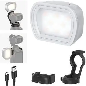 Magnetic Fill Light LED Video Light 3 Adjustable Brightness Auxiliary Light 3 Color Temp LED Fill Light for Pocket 3 Accessories