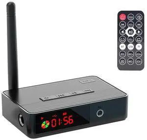 NFC Bluetooth-Compatible 5.3 Audio Transmitter 3.5mm AUX Audio Receiver Optical Coaxial/Mic/U Disk/TF Card with Remote