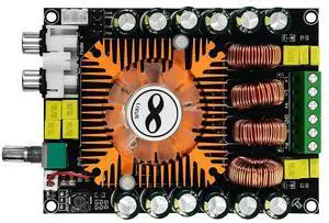 TDA7498E 2.0 High Power Power Amplifier Board 160Wx2 Stereo Amplifier Board Support BTL 220W With Cooling Fan 20Hz-20KHz