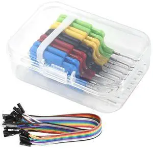 10pcs/set SDK08  IC Test Hook Clips 40V Test Clips with Jumper Wires Ultra Small Clip 2A Micro IC Clamp for Electrical Testing