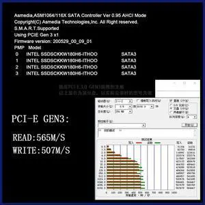 4 Port SATA III PCIe Card 6Gbps SATA 3.0 to PCI Express 1X Adapter with Bracket Hard Disk Drive SSD Adapter Card